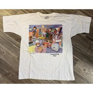 Vintage 90s Stephen Morath Return To Wild West Art T-shirt Sz Large